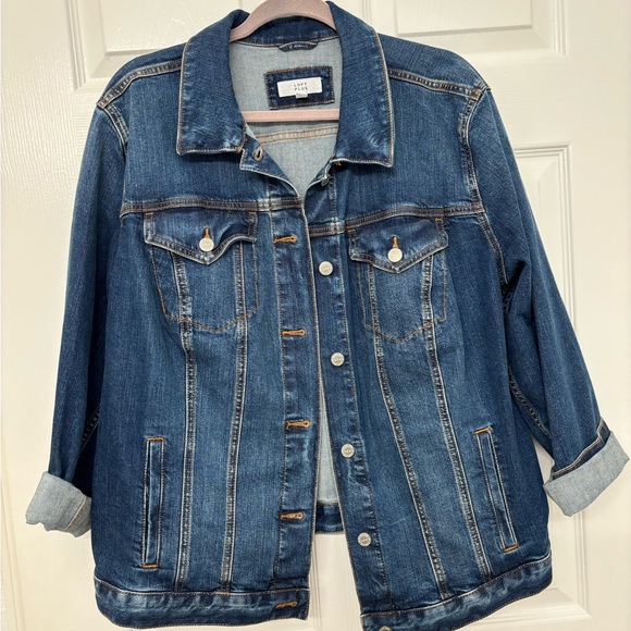 LOFT Jackets & Blazers - LOFT Dark Blue Jean Jacket Size 18 Plus